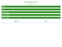 Tablet Screenshot of botleymedicalcentre.co.uk